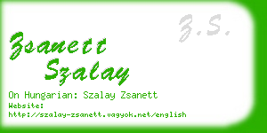 zsanett szalay business card